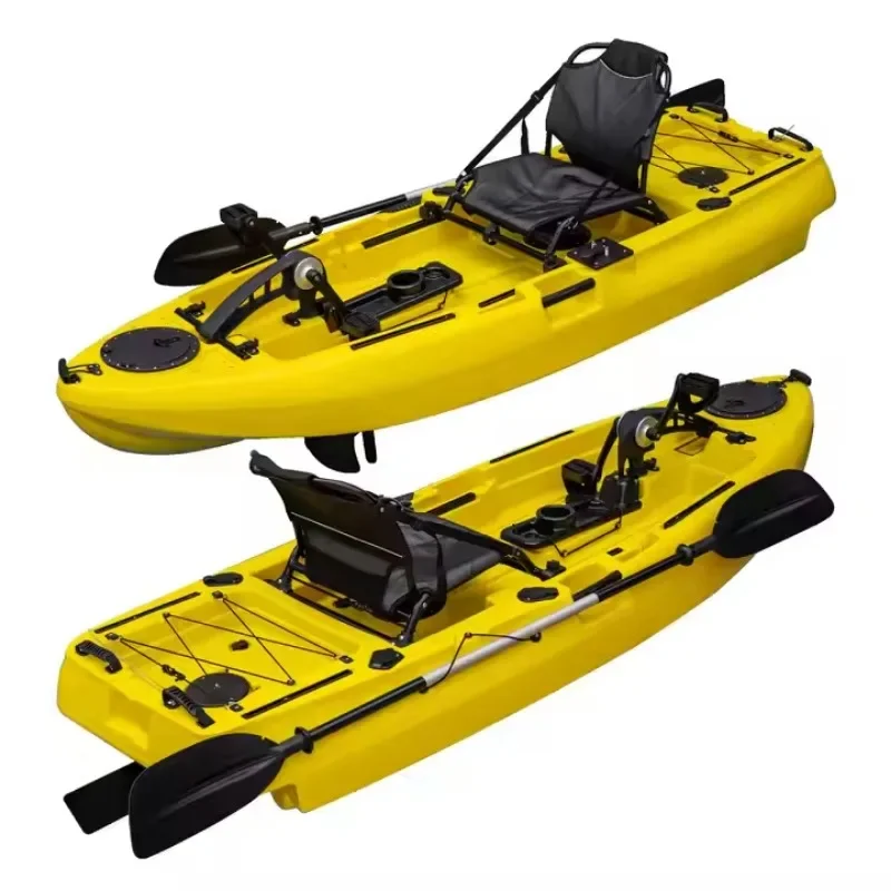 8ft Motorised Pedal Kayak HDPE Material CE Approved Fishing Kayak Single Seat 2.5M for Fishing, Recreation, Patrolling