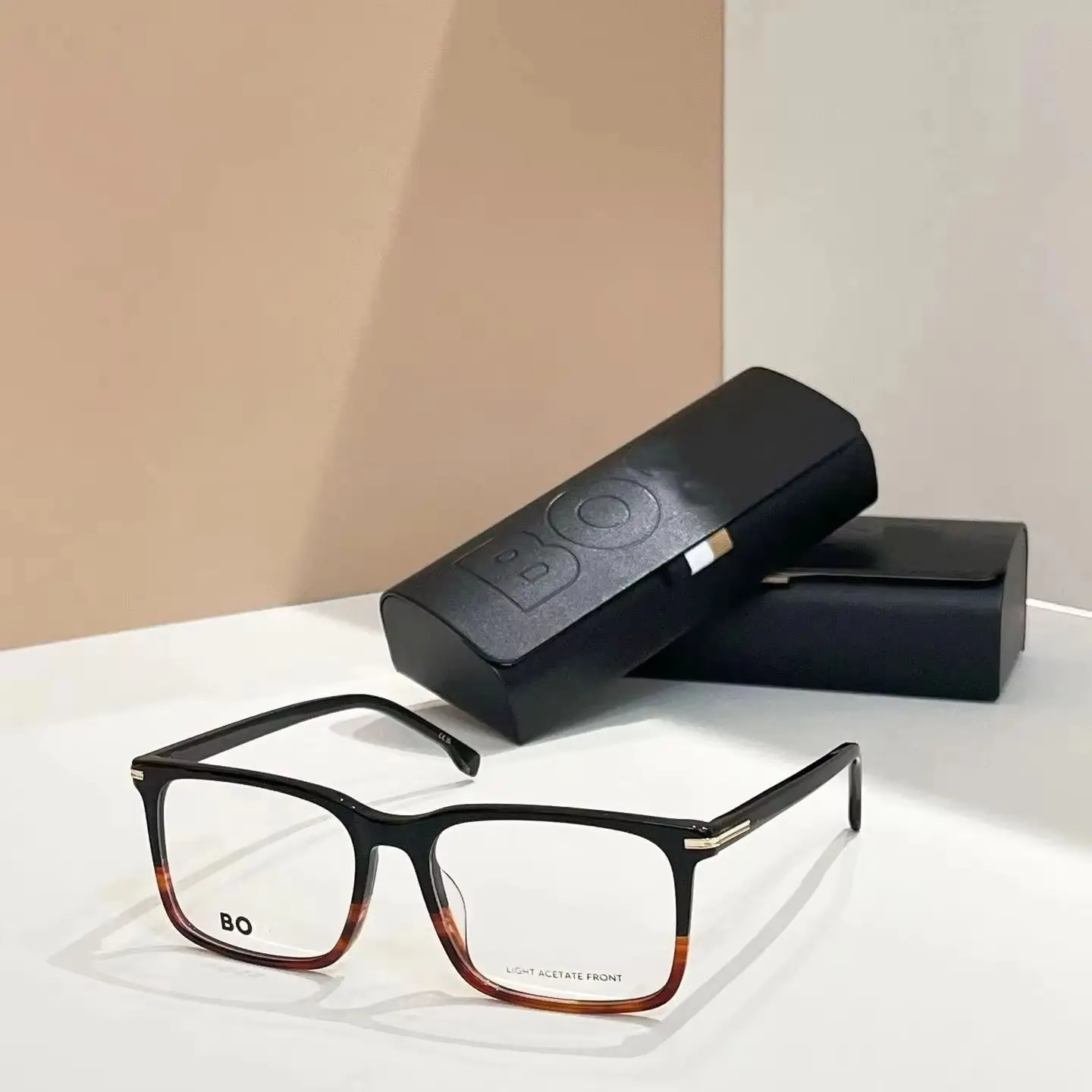 

Authentic For BS 1753 Leisure Top Quality Acetate Frame Square Men Women Sun Glasses Luxury UV400 Clear Lens Male Couple Eyewear