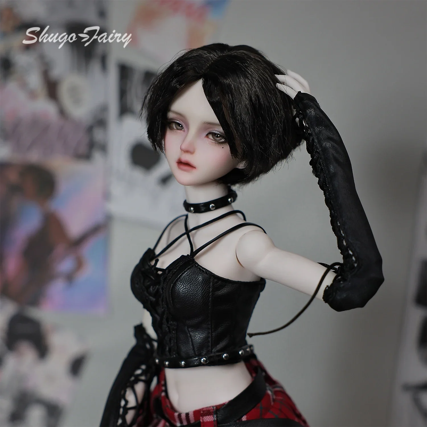 Carmen F 1/4 BJD Punk Rock Star Doll Set completo in stile anime con completo in pelle e parrucca |   Collezione originale ShugaFairy