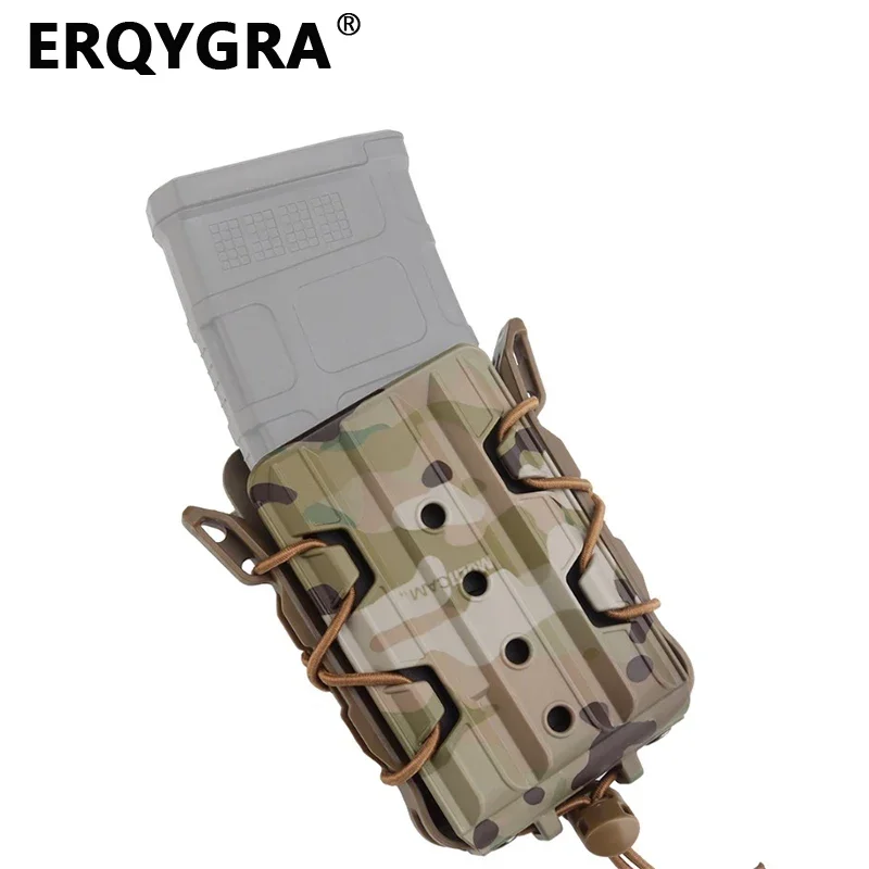 

ERQYGRA Tactical 5.56/7.62mm All Terrain Rifle Mag Pouch CS Wargame Molle System Shooting Accessories Waist Bag Holster Hunting