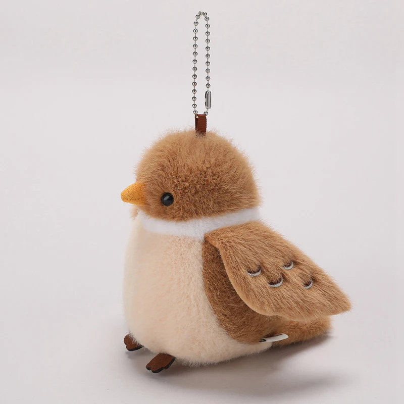 Simulation d'oiseaux elfes en peluche, jouet Kawaii, Animal en peluche réaliste, moineau, mignon, oiseaux réalistes, sac à dos doux, pendentif, cadeau, nouvelle collection
