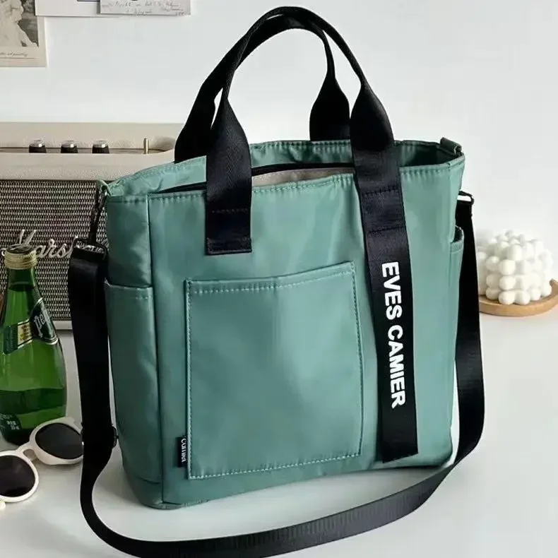 Neue Casual Tote Große Kapazität Schulter Tasche Nylon Wasserdichte Leinwand Handtasche Einfache Mode Messenger Taschen für Schülerin – Detail 15
