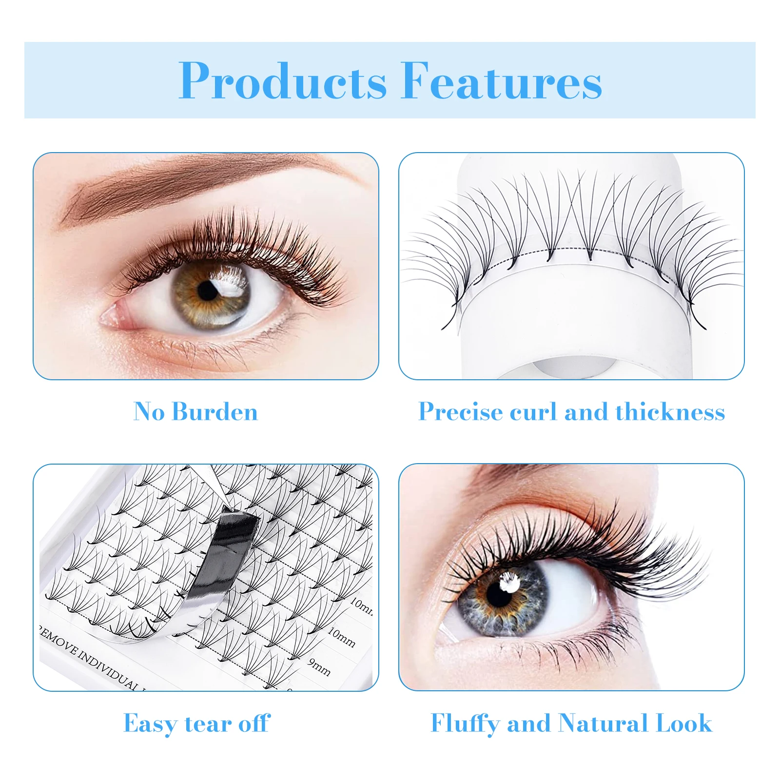 Premade Volume Fans Eyelash Extension Sharp Narrow Stem Fan Lash Natural Soft Faux Mink Eyelashes Wholesale Wendy Lashes