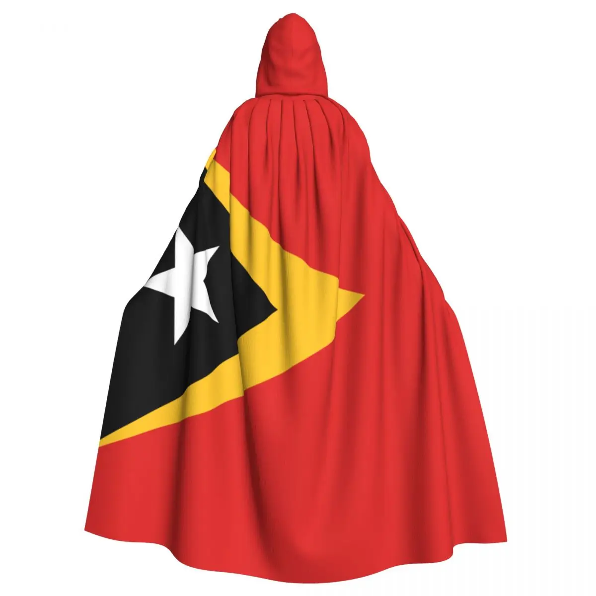 Timor-Leste Flag Unisex Cloak with Hood Cloak Vampire Witch Cape Cosplay Costume