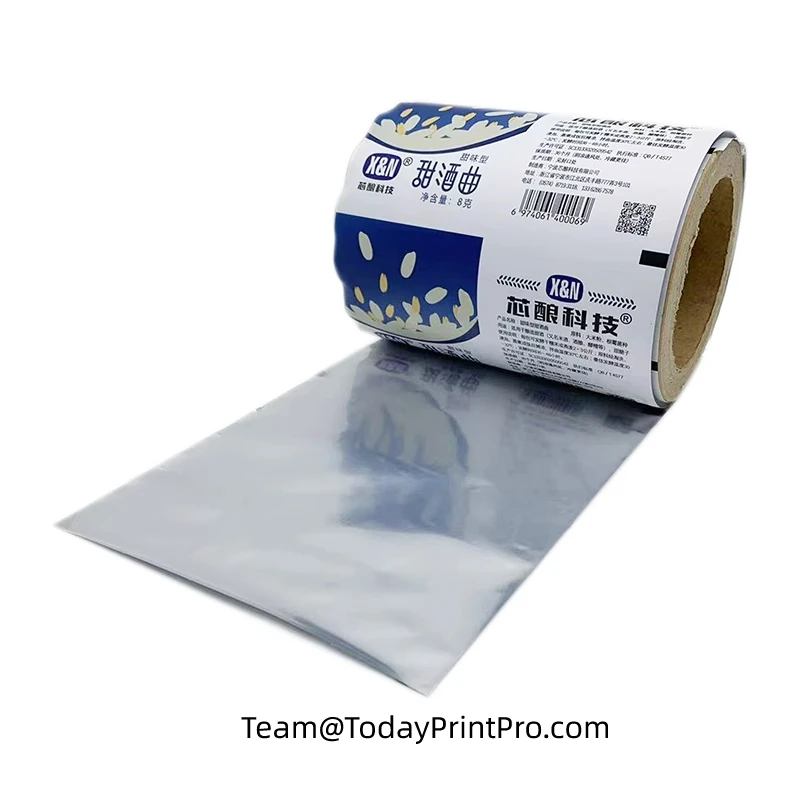 bopp metalized film silver color metalized PET printable thermal lamination film rolls with primer coating for printing