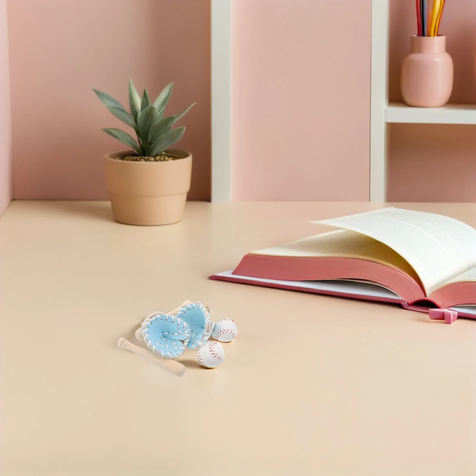 

2Sets Mini Baseball Kit Compact Portable for Kids Training Backyard Park Use Includes Bat Glove Ball Set Simulation Sports