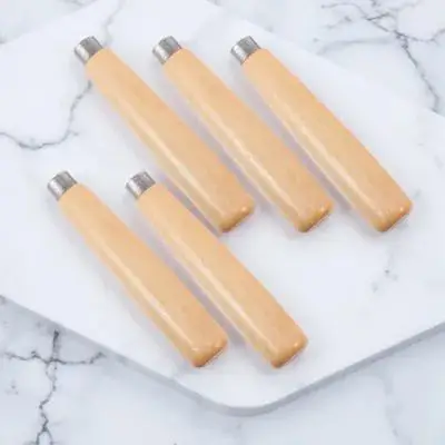 

5pcs Wooden File Handles Ergonomic D type for Files Tools Replacement Sturdy Durable Repair Home Office Factory Use
