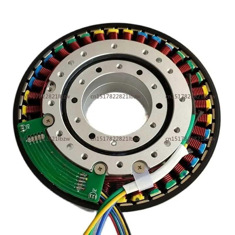 12410 600W Hollow Shaft Large Permanent Magnet Brushless DC Motor Ultra-low Speed Large Torque Motor Large Diameter Ultra-thin