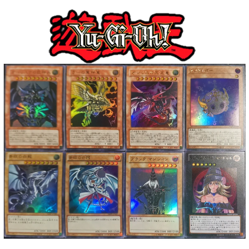 Yu-Gi-Oh fai da te Blue-Eyes drago bianco gioco da tavolo giocattoli per ragazzi stampa a caldo colore Flash carta da collezione compleanno di natale