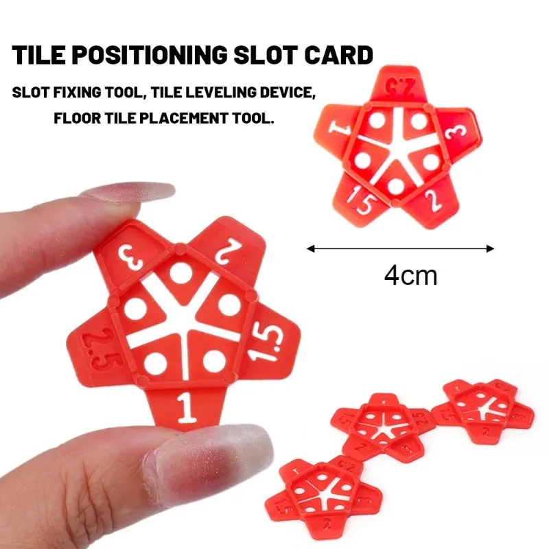 50/100Pcs Professional Tile Spacers Clips 5-in-1 Wedge Ceramic Leveling System for Floor Wall Tile Gap Home Construction Tools