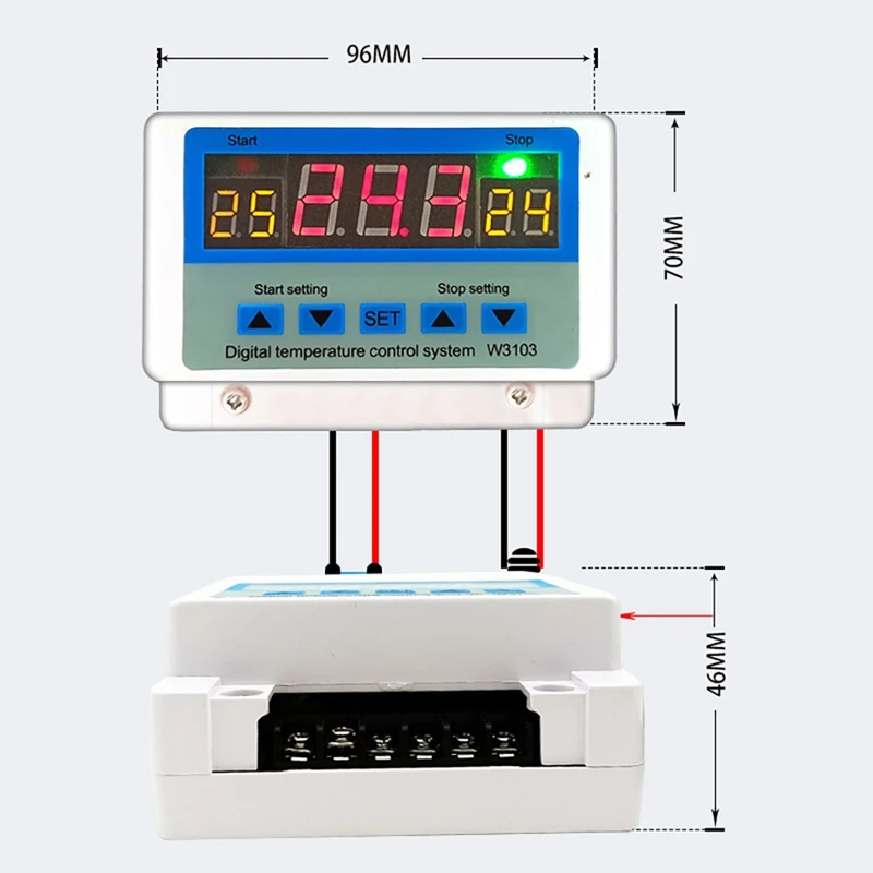 デジタル温度コントローラー,自動制御スイッチ,XH-W3103 v,220 w