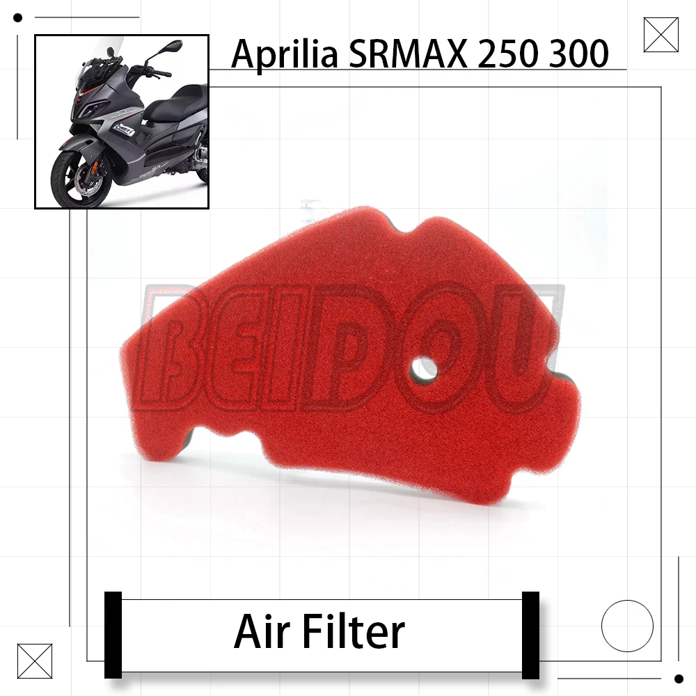 

Новый для Aprilia SRMAX 250 SRMAX 300, модифицированный воздушный фильтр для мотоцикла, губка для воздушного фильтра с высоким расходом