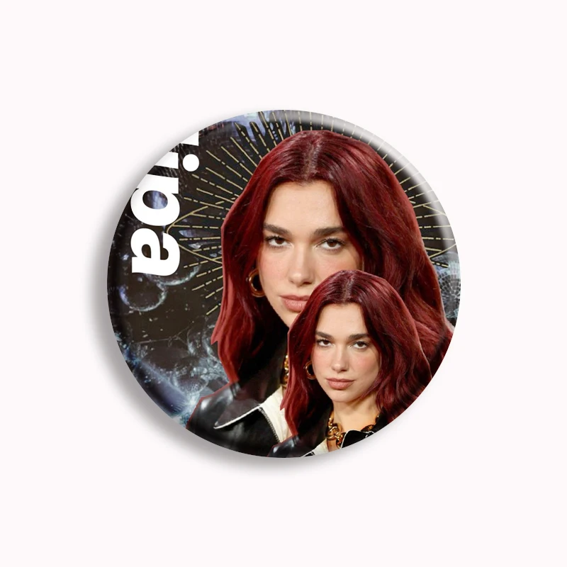 Pop Singer Dualipa Aesthetic Button Pin Album Cover Brooch Badge Bag Accessories Decor Fans Collect Friends Gifts