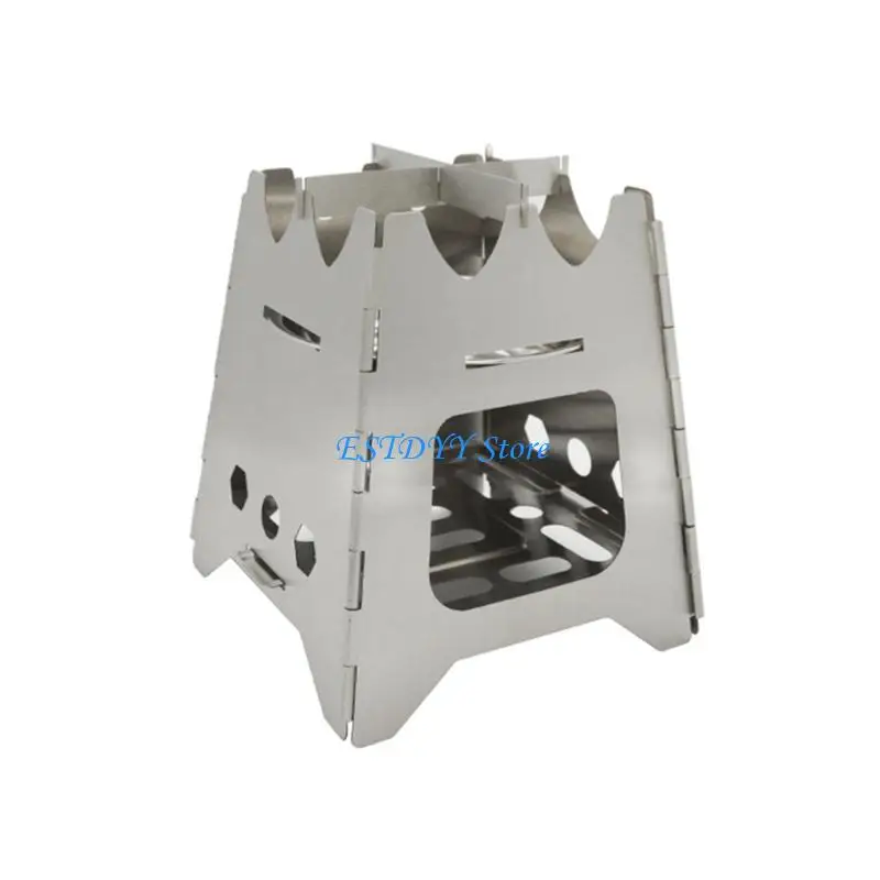 

G6DE Camping Backpacking Firewood Stove Folding Windproof Burning Foldable