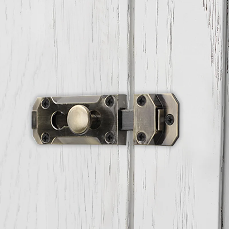 3/4/5 Inch Solid Zinc Alloy Security Dead Bolt,Antique Door Slide Latch Lock,Heavy Duty Gate Safety Sliding Bolt Latches puerta