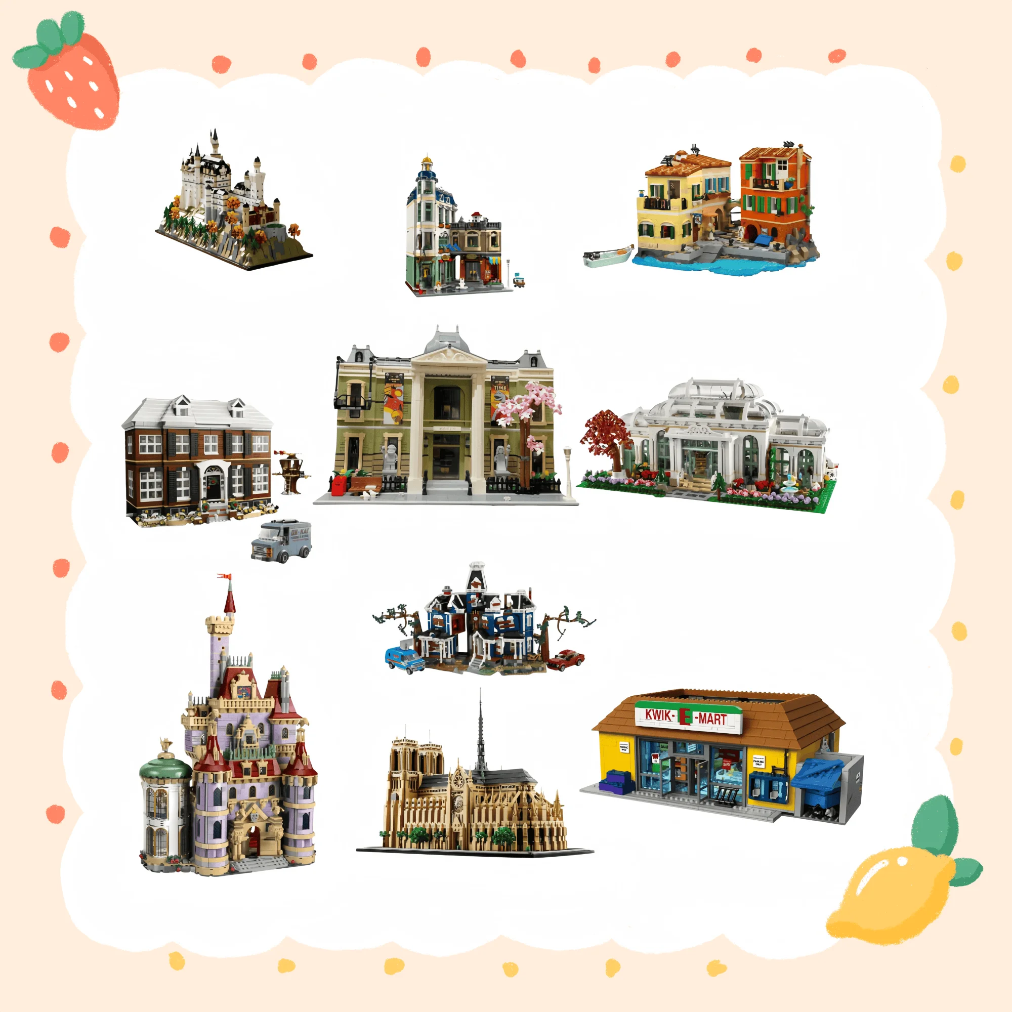 

2026 nuevo kit creativo de modelos arquitectónicos coloridos de MOCA colección de modelos de decoración del hogar bloques de con