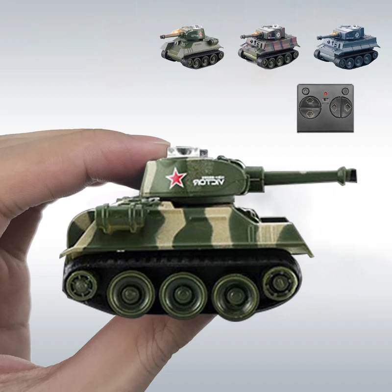 1:100 Schaal Mini Tiger RC Tank Model ImitateRemote Radio Afstandsbediening Tank Elektronische Jongens Speelgoed voor Kinderen Kids Geschenken