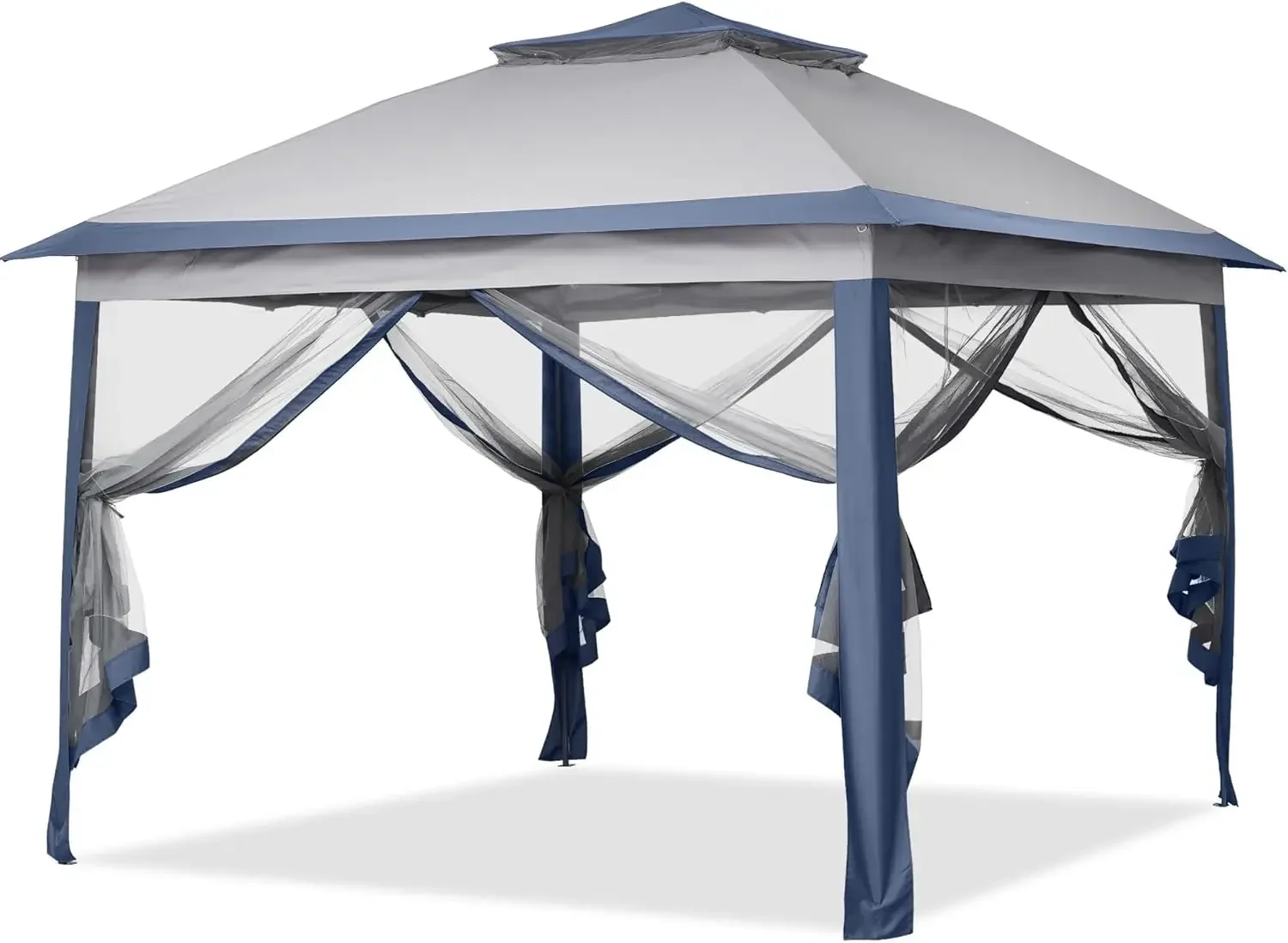 

11x11 Pop Up Camping Shelters Tent, Outdoor Tent with Netting, Outdoor Shelters for Backyard, Screen House with Wheeled Cover Ba
