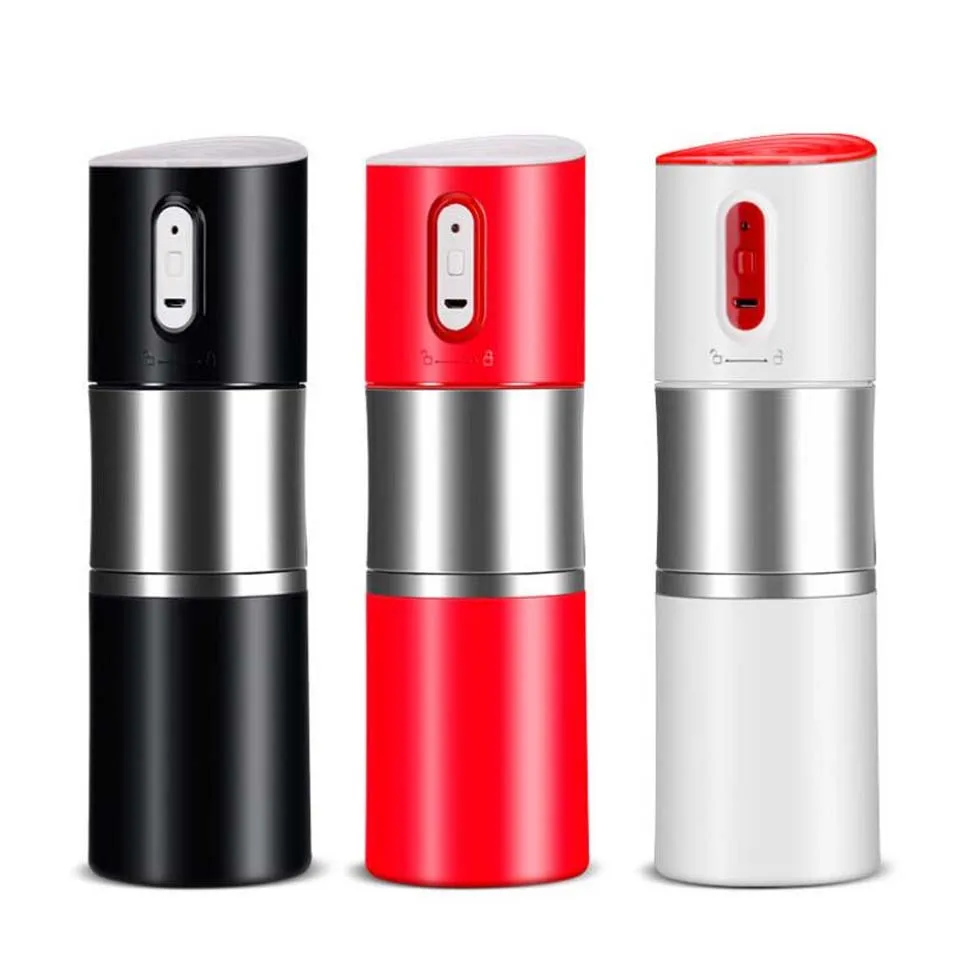 

Mini USB rechargeable Coffee Machine Manual Vehicle Portable Coffee Maker tool with grinder Handheld for Home outdoor Traveller