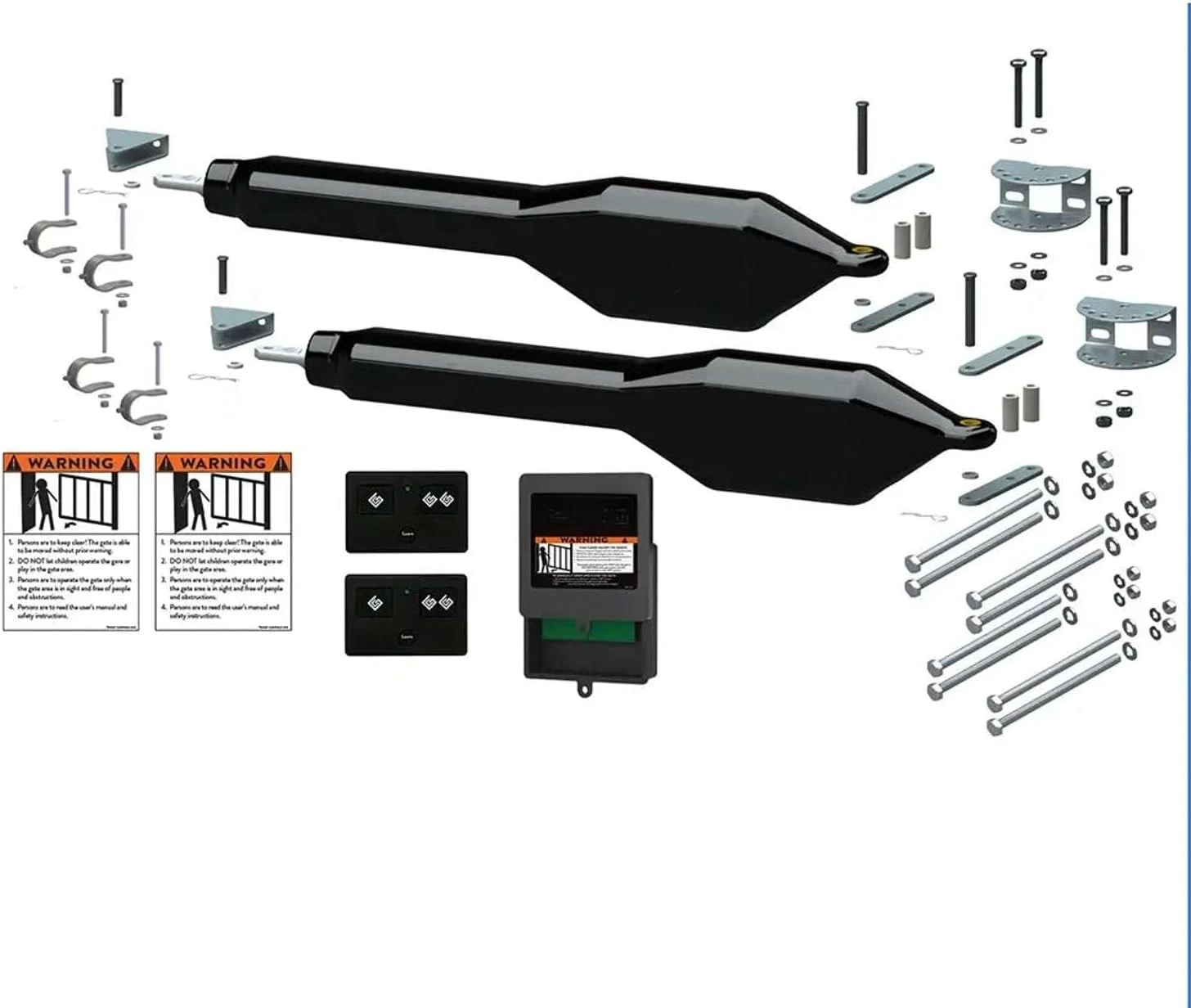 Heavy-Duty Solar Automatic Gate Opener Kit for Driveway Swing Gates with Long-Range Solar Gate Opener Remote - Mo