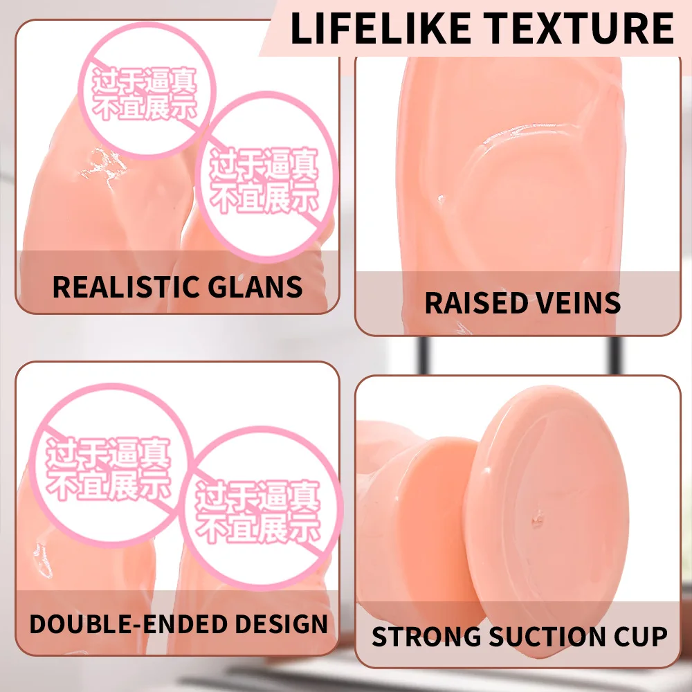 واقعية مزدوجة نهاية دسار لعبة الجنس للنساء أو الأزواج المزدوج الوجهين رئيس اختراق دونغ جهاز مع محاكاة مصاصة القضيب #6