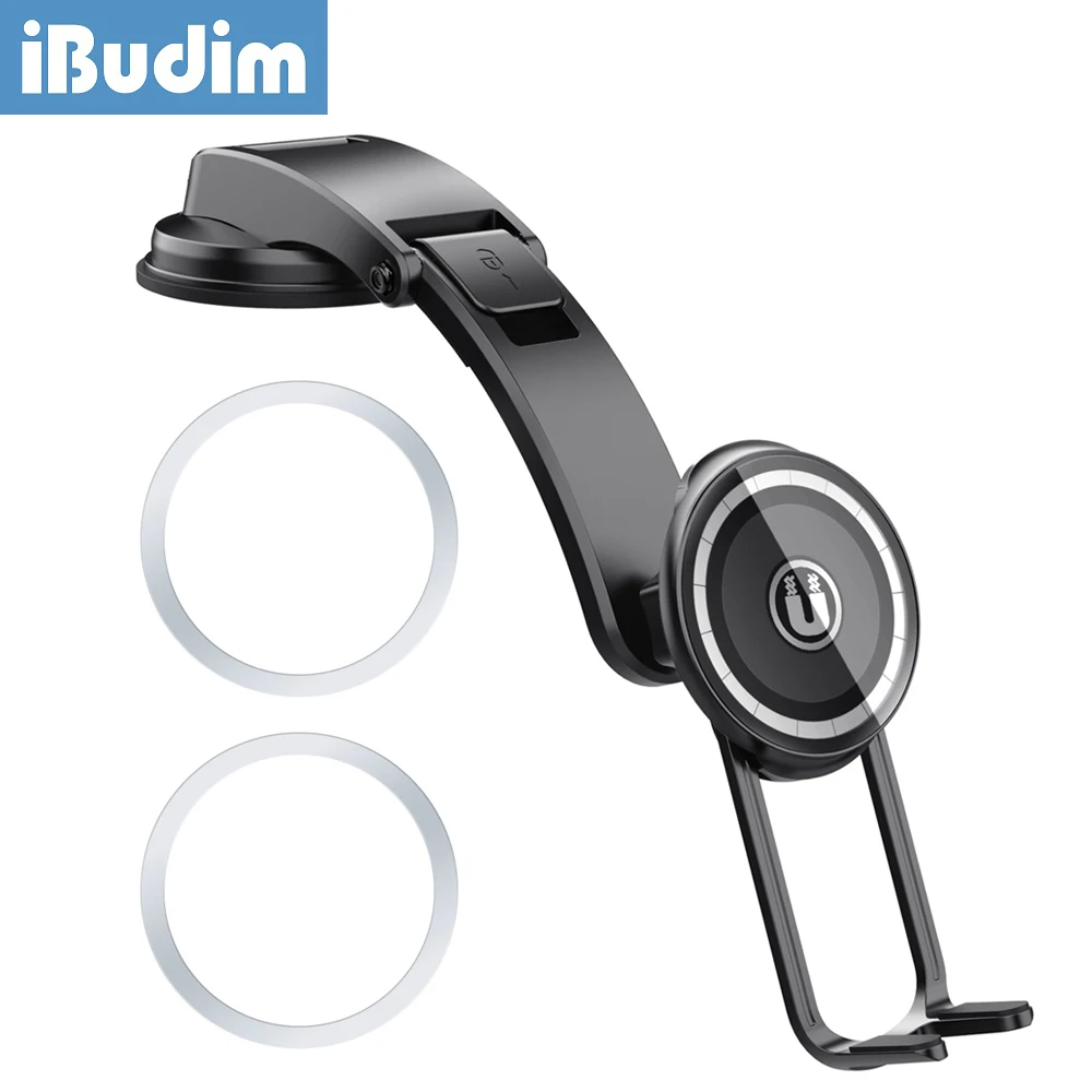 

iBudim Magnetic Car Phone Holder Compatible With Magsafe Strong Magnet Dashboard Car Mount for iPhone 11 12 13 14 Xiaomi Samsung