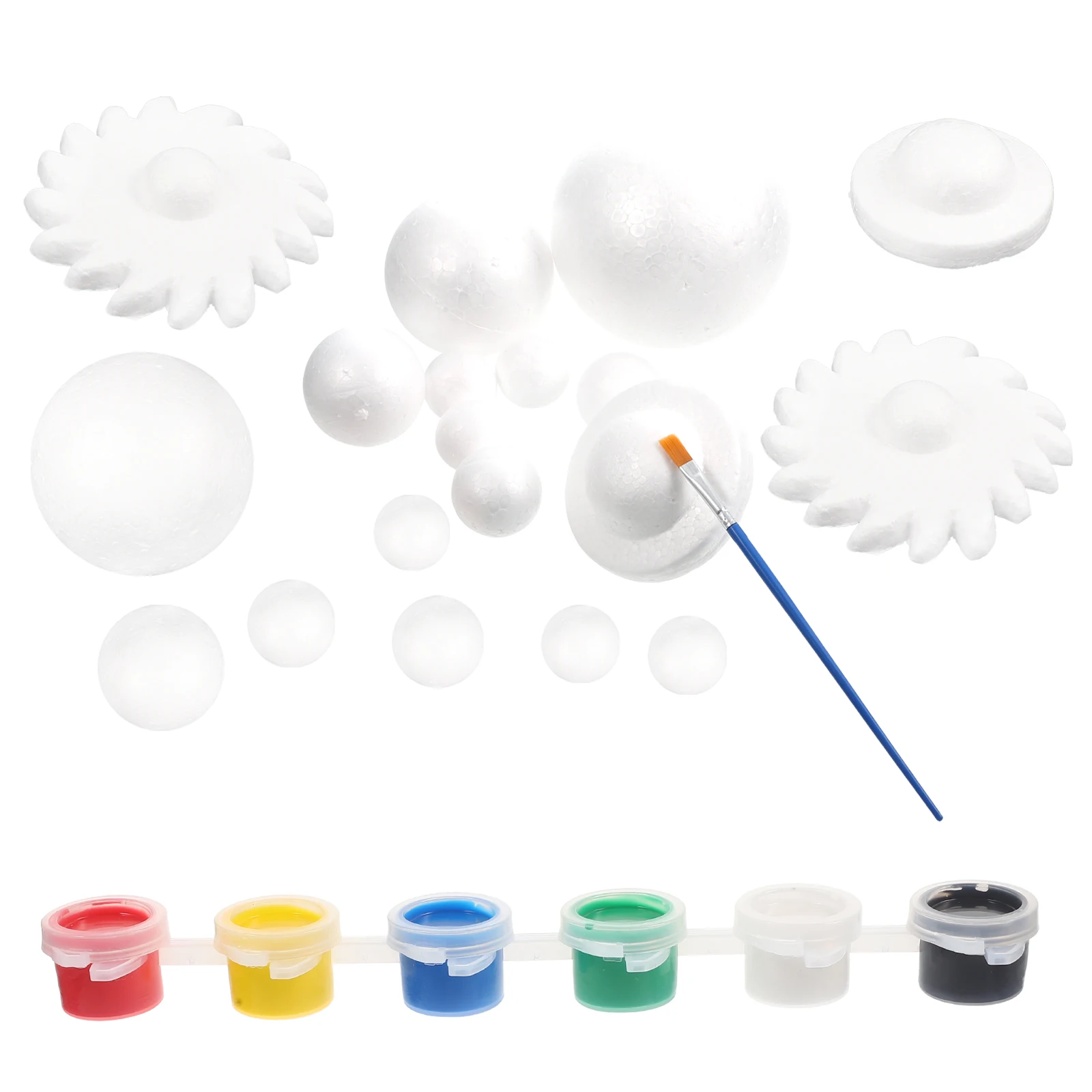 

2 Sets Sun Ball Kit Solar System Foam Balls Blank DIY Projects Home Decor Craft Supplies Unfinished Planet naments H
