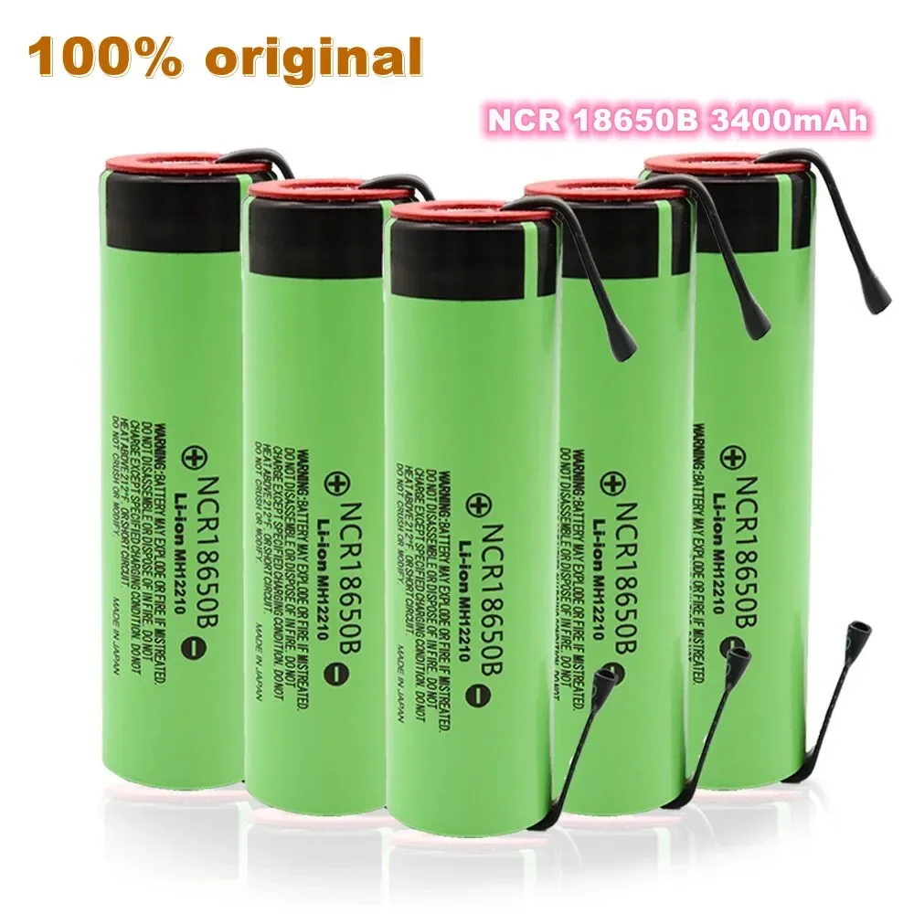 100% Original NCR18650B 3400mAh battery 3.7V Rechargeable Li-ion 3.7V 18650 battery 3400mAh+DIY Nicke+Free shipping