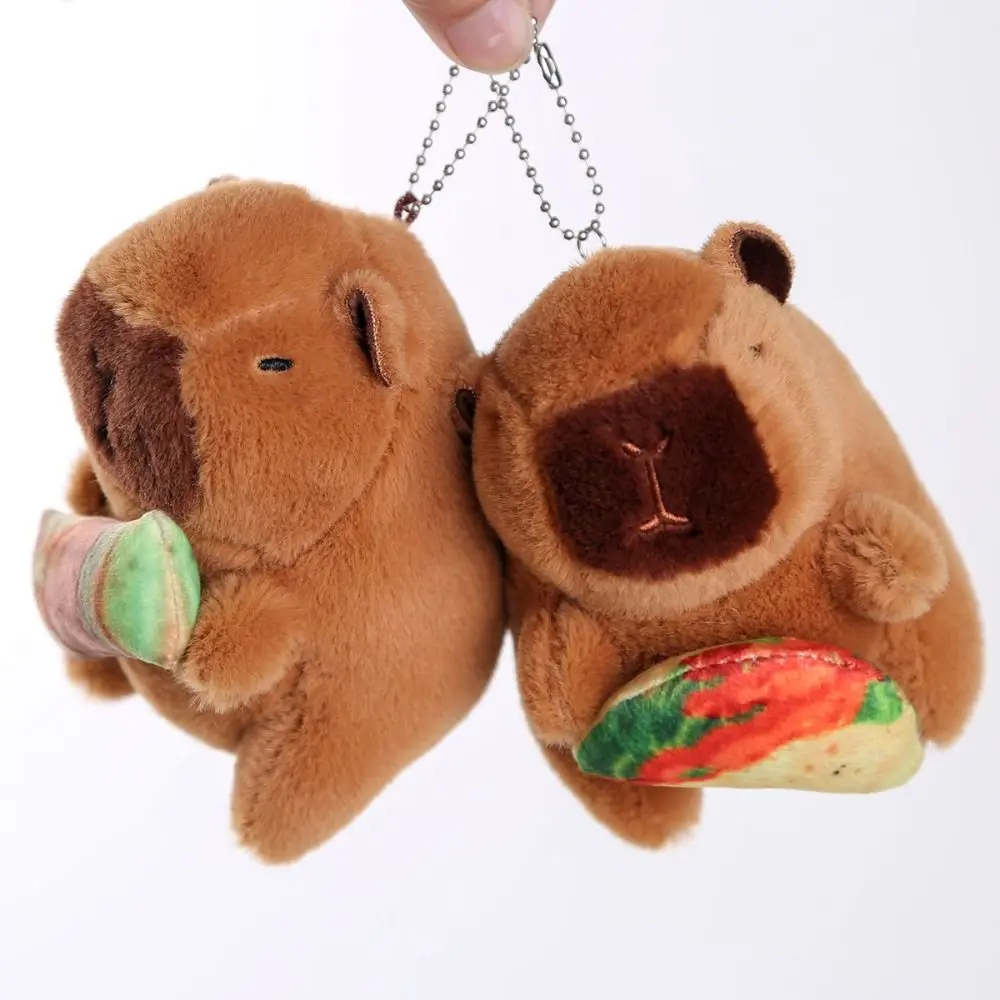 Porte-clés en peluche Capybara de haute qualité, jouet moelleux, sac suspendu, ornements pour sac à dos, pendentif pour femmes