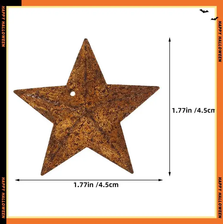 

20pcs Five-Pointed Star Hanging Decor Metal Star Ornament For Christmas Tree Party Home Wall Window Decoration Holiday Gift Home
