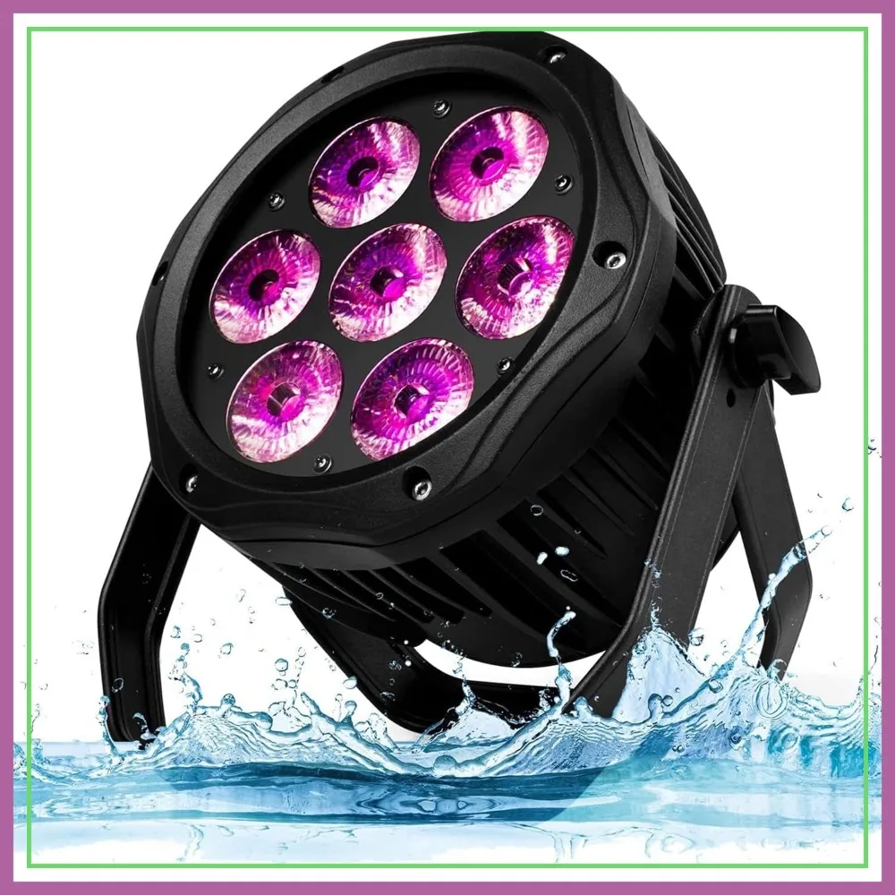 

Светодиодные уличные прожекторы 7x18W RGBWA+UV, IP65, водонепроницаемые, DMX512, для сцены, свадеб, рождественских шоу