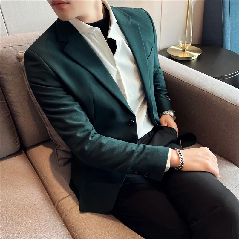 

L7445 Men's high-end two-button handsome casual suit