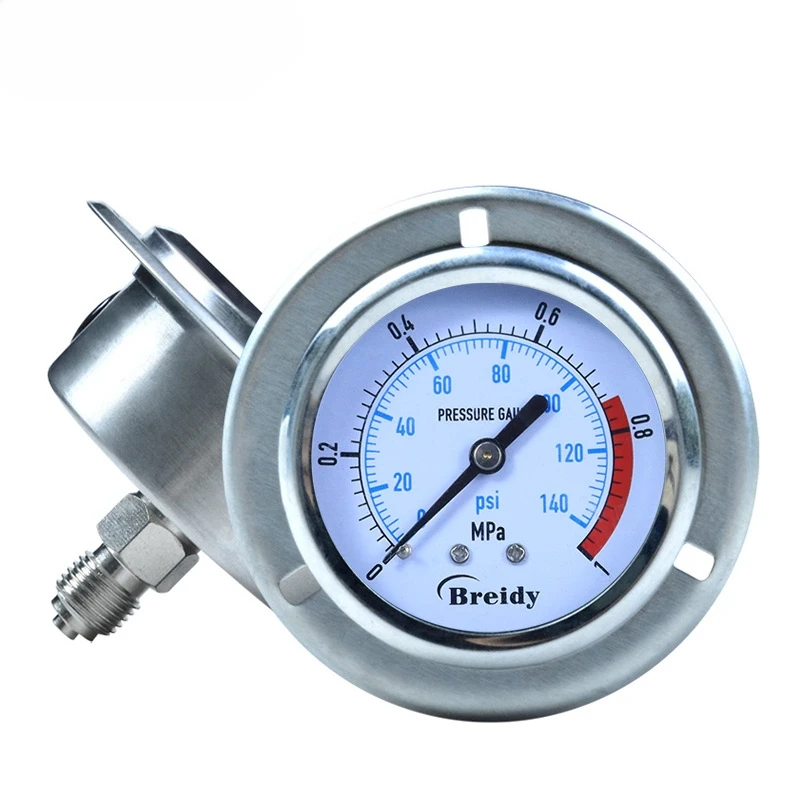 Xin Tester 0-60Mpa Shock Resistant  Stainless Steel Air Oil Water Hydraulic Gauge Thread G1/4 Glycerol free Pressure Gauge