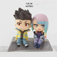 2pcs/set Cute Cyberpunk Lucy Rebecca David Action Figure Toys 7.5cm