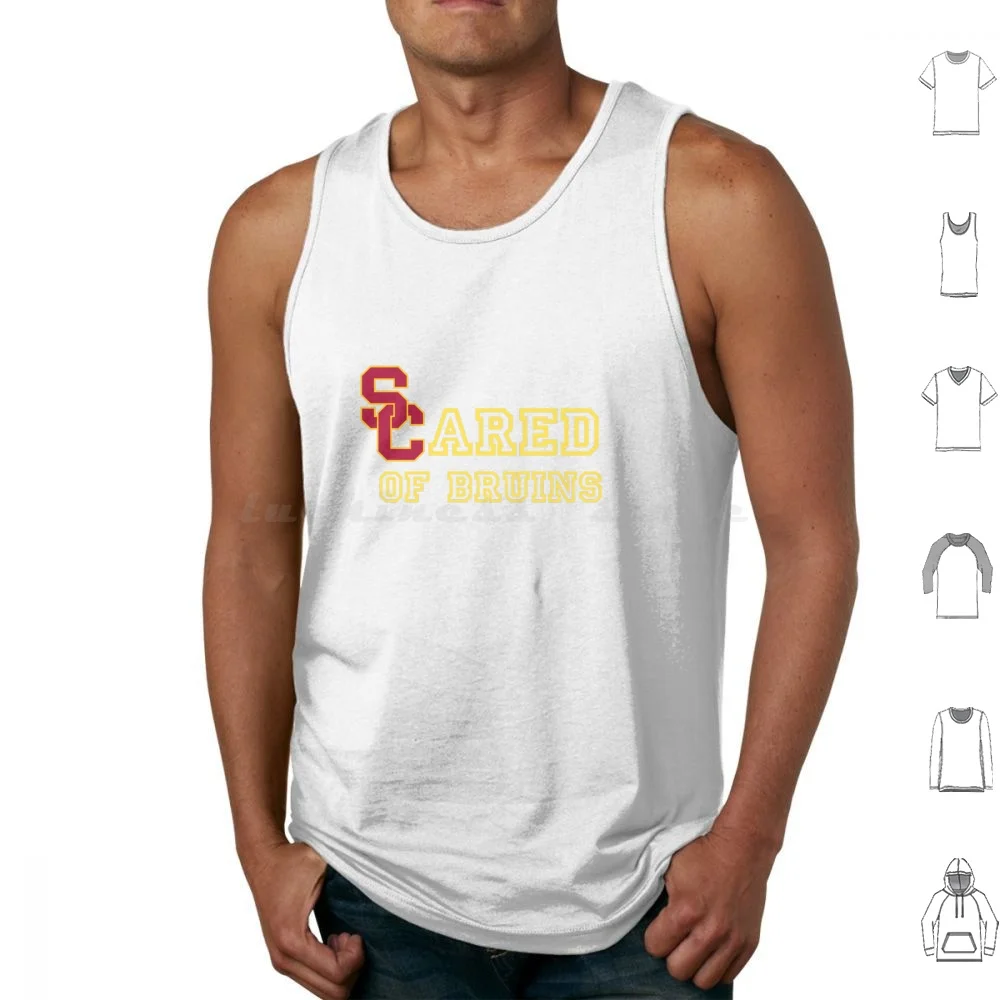 Usc Scared Of Bruins Tank Tops Print Cotton Fusc Blue Aesthetic College University Of California Los Angeles Usc