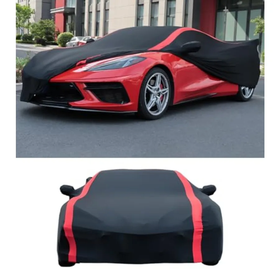 

Чехол для автомобиля C8, подходит для Corvette C8 Stingray Z51 Z06 E-Ray 2020-2026 годов, для заднего высокого спойлера, из мягкой эластичной сатиновой ткани, для использования в помещении, защита от пыли