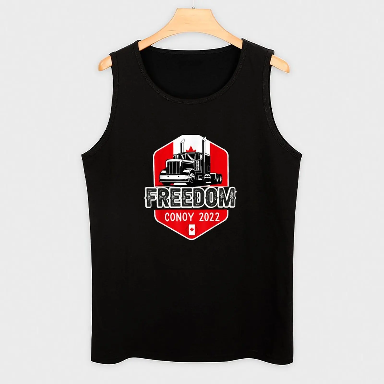Canada Freedom Convoy 2022 Canadian Truckers Support flag Tank Top Male clothes Bodybuilding shirt t-shirt for men