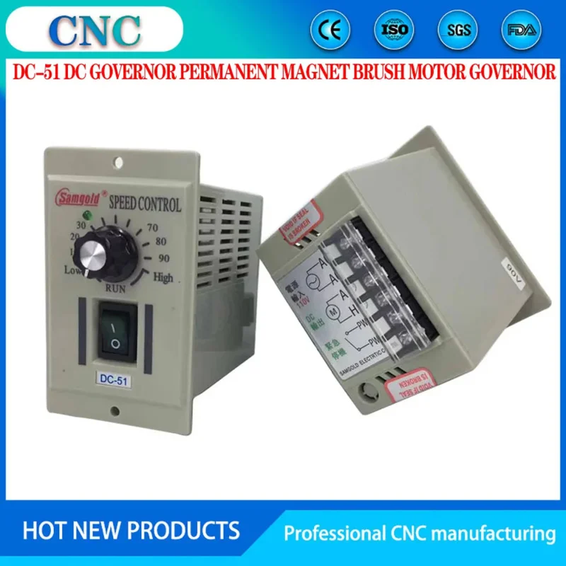 

DC permanent magnet brush motor speed controller ac110v input and output 24v36v60v 90V DC-51