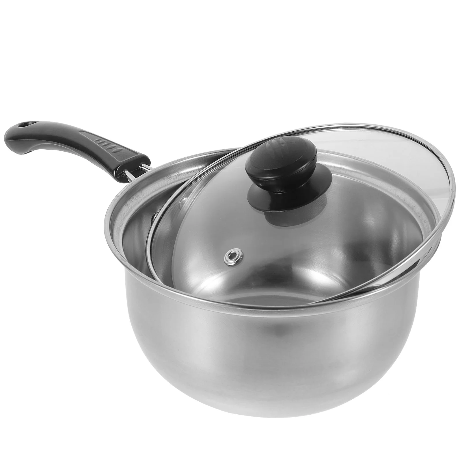 

Stainless Sauce Pan Small with Lid Steel Plastic Cooking Pots Lids