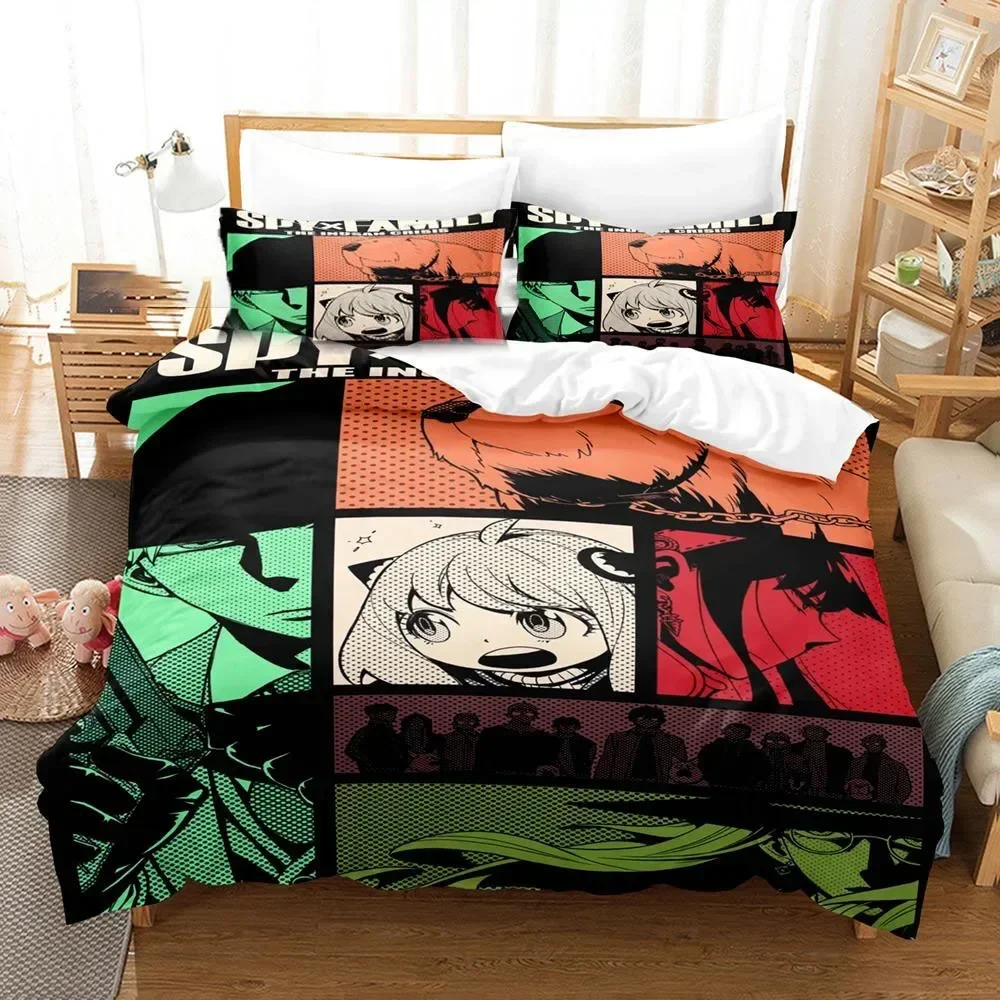 

Anime Spy x Family Anya 3D Duvet Cover Bedding Set Comforter Linen Pillowcases Home Decor Single Double Twin King Queen