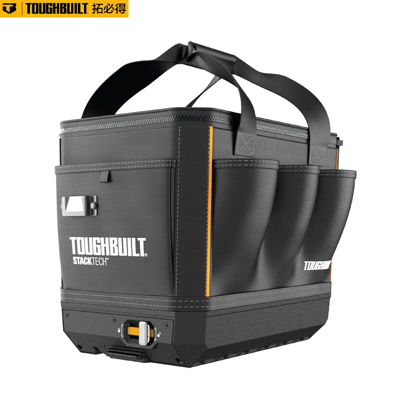 TOUGHBUILT TB-B1-S-60C STACKTECH Zippered Tool Bag, Waterproof Hard Base, Auto-Locking Stackable Design, Power Tool Storage