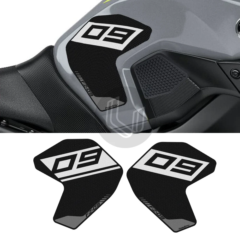 

For FZ-09 FZ09 2013-2020 15 16 17 18 Motorcycle Anti slip Tank Pad 3M Side Gas Knee Grip Traction Pads Protector Sticker