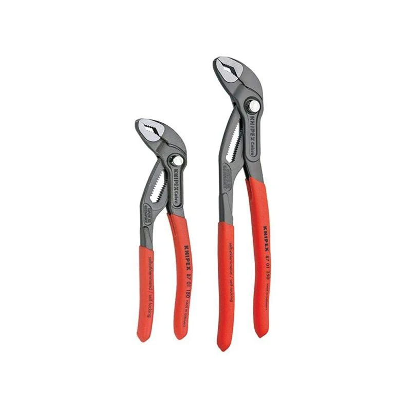 KNIPEX 00 31 20 V01 Cobra Pliers Set 2 Piece Chrome Vanadium Steel Water Pump Plier 8701180 8701250