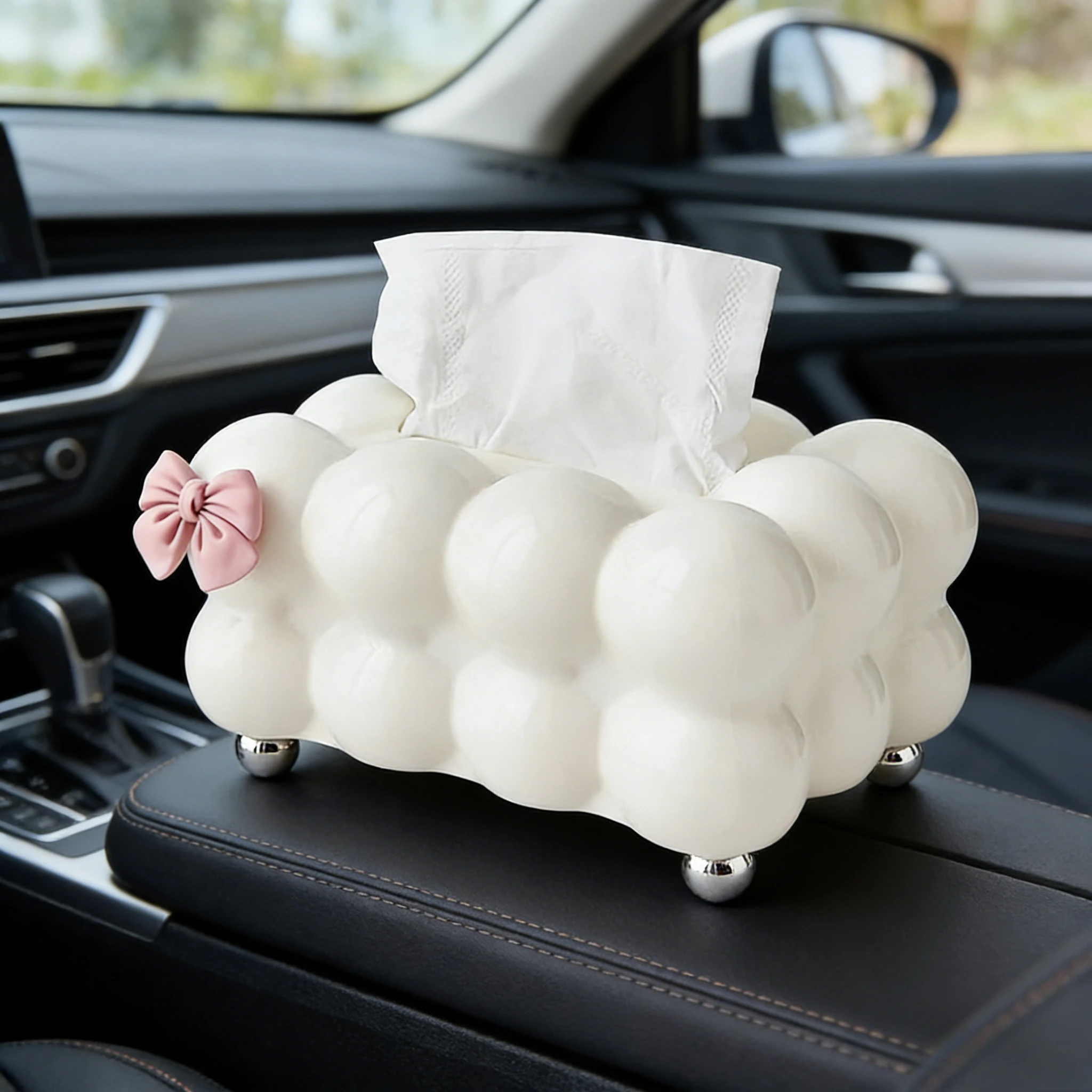 1pc Premium Cloud-Shaped Plastic Tissue Holder Solid Color Creative Paper Tissue Boxes  Car Tissue Holder  Acrylic Box