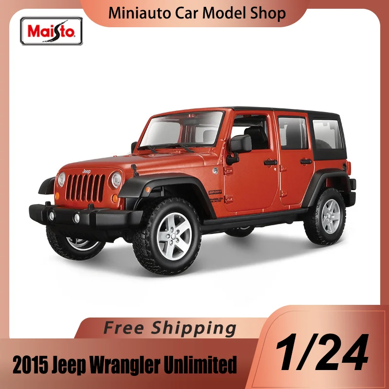 

В наличии Maisto 1:24 2015 Jeep Wrangler неограниченная миниатюрная литая модель Jeep Wrangler, модифицирующая автомобиль, игрушки, рождественский подарок