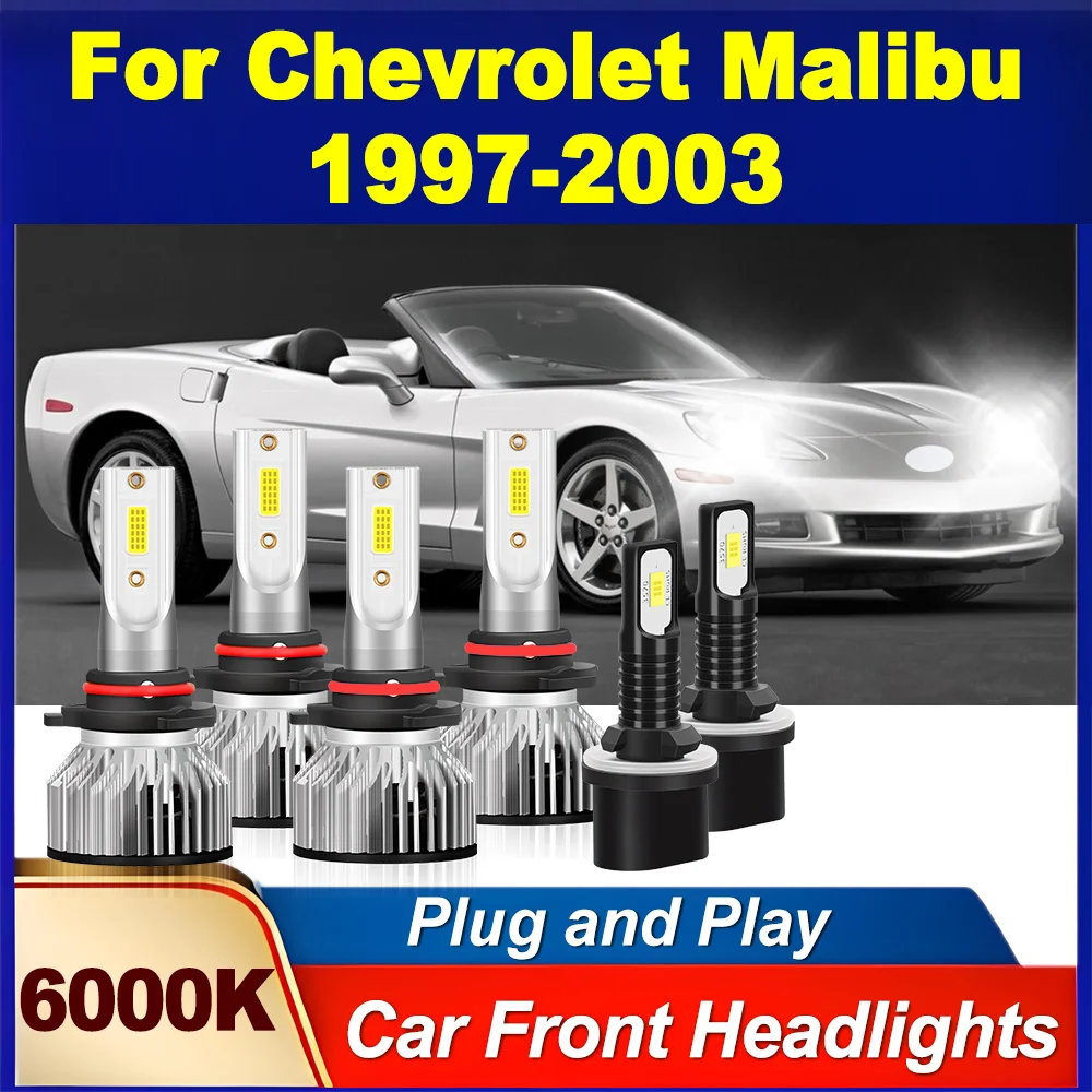 

Car LED Headlight Bulbs Canbus No error 6000K White Turbo HeadLamp Plug and Play High Power 12V For Chevrolet Malibu 1997-2003