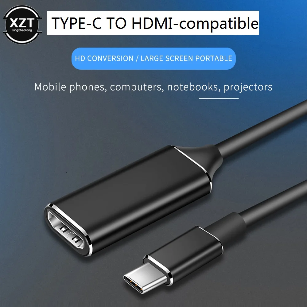 Type-c to HDMI-compatible High-definition 4K Converter Male To Female Converter For PC Computer TV Display Phone