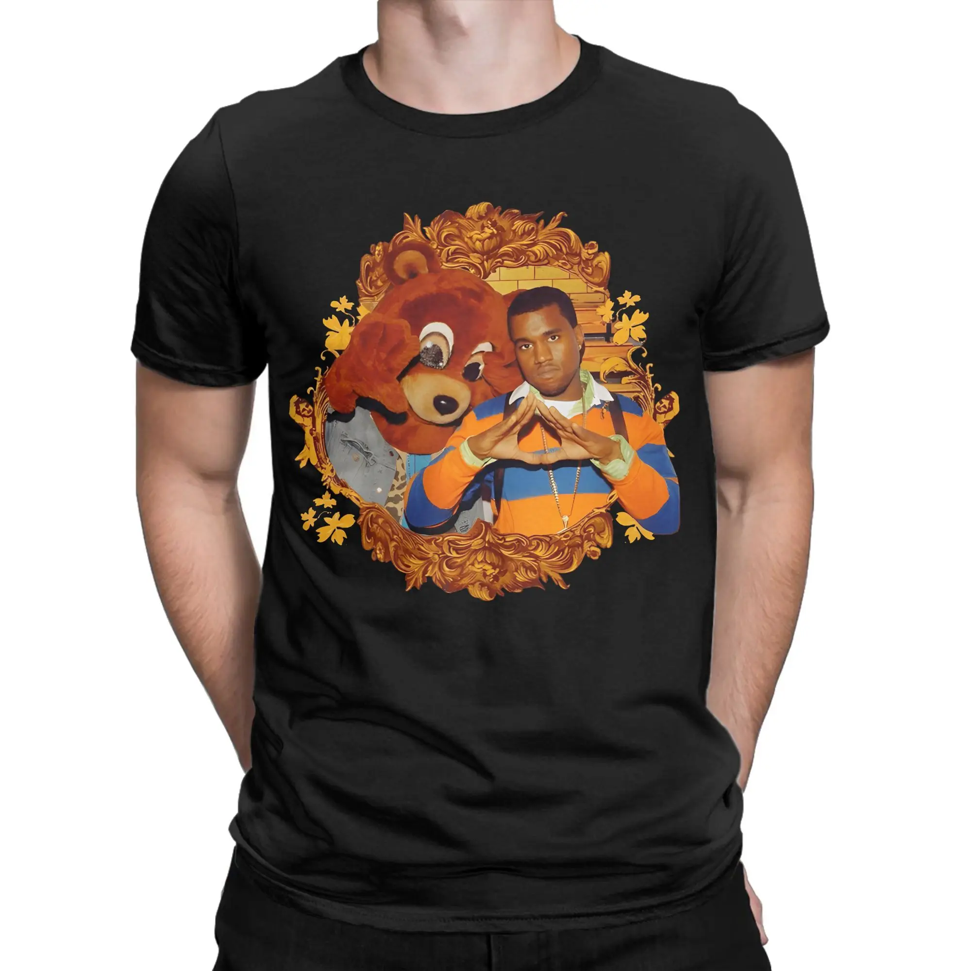 Casual Kanye West Album Cover Rug Graduation Album T-Shirts for Men O Neck Cotton T Shirt  Short Sleeve Tees Plus Size Tops