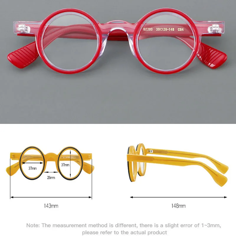 KSVEREN New Round Reading Glasses for Men Personalized Prescription Glasses Fashion Eyeglasses Frame Women Presbyopic Glasses