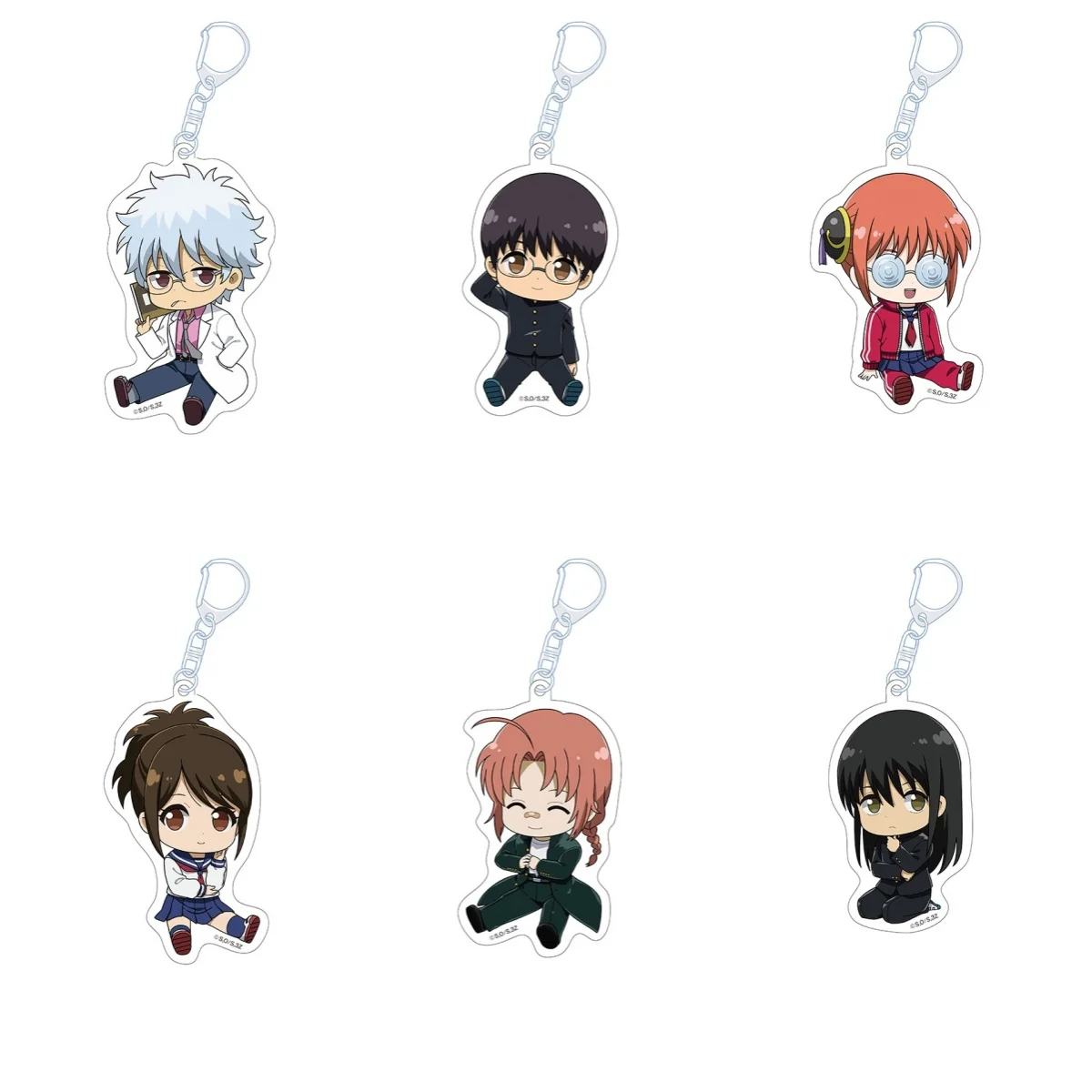 Аниме-gintama-акриловый-брелок-подвеска-сумка-автомобильный-брелок-аксессуары-подарок-firend-рождественские-подарки